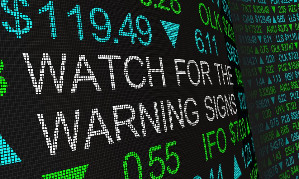 Watch for the Warning Signs Stock Market Prices Trends 3d Illustration