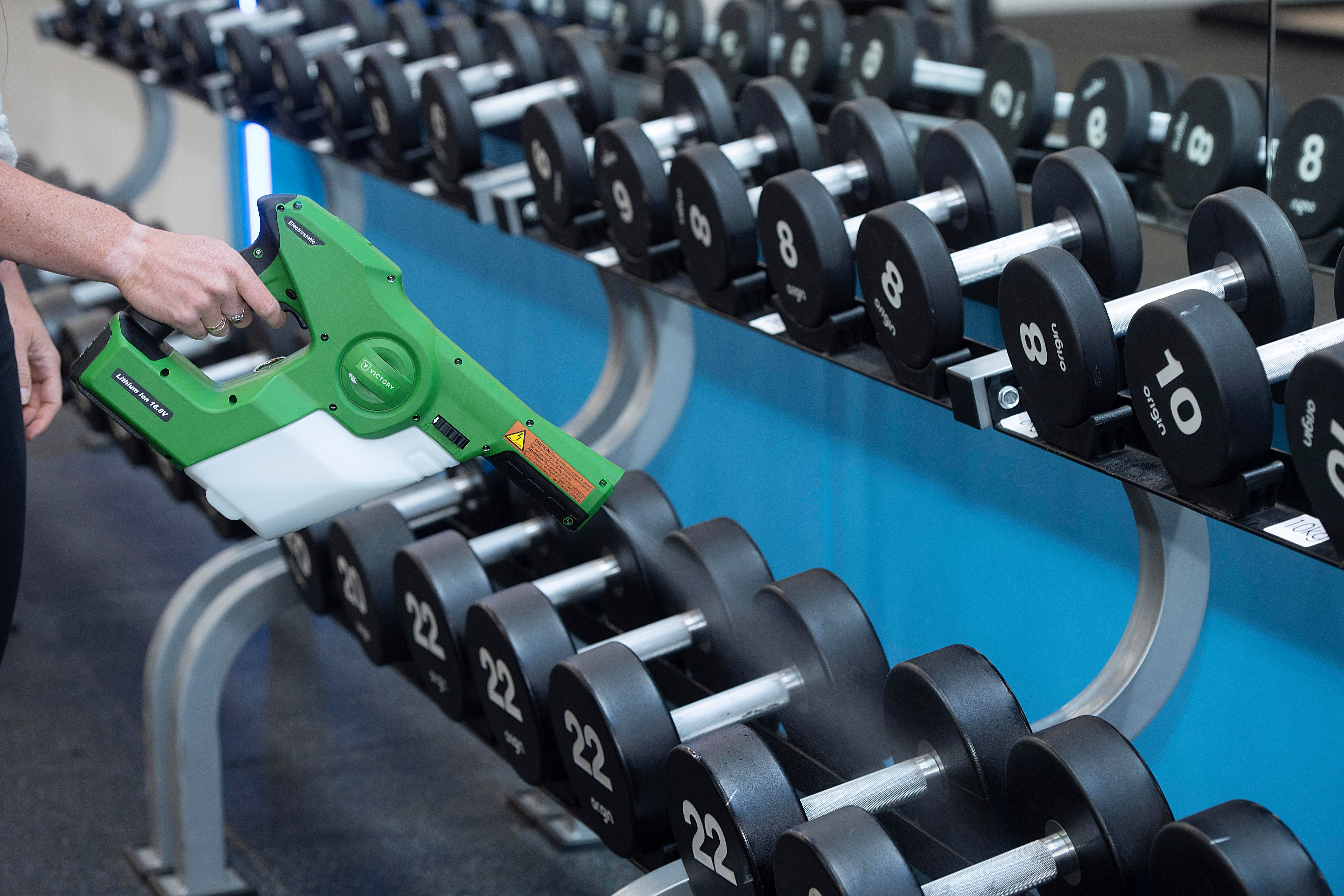 The Gym Group has invested in electrostatic cleaning guns