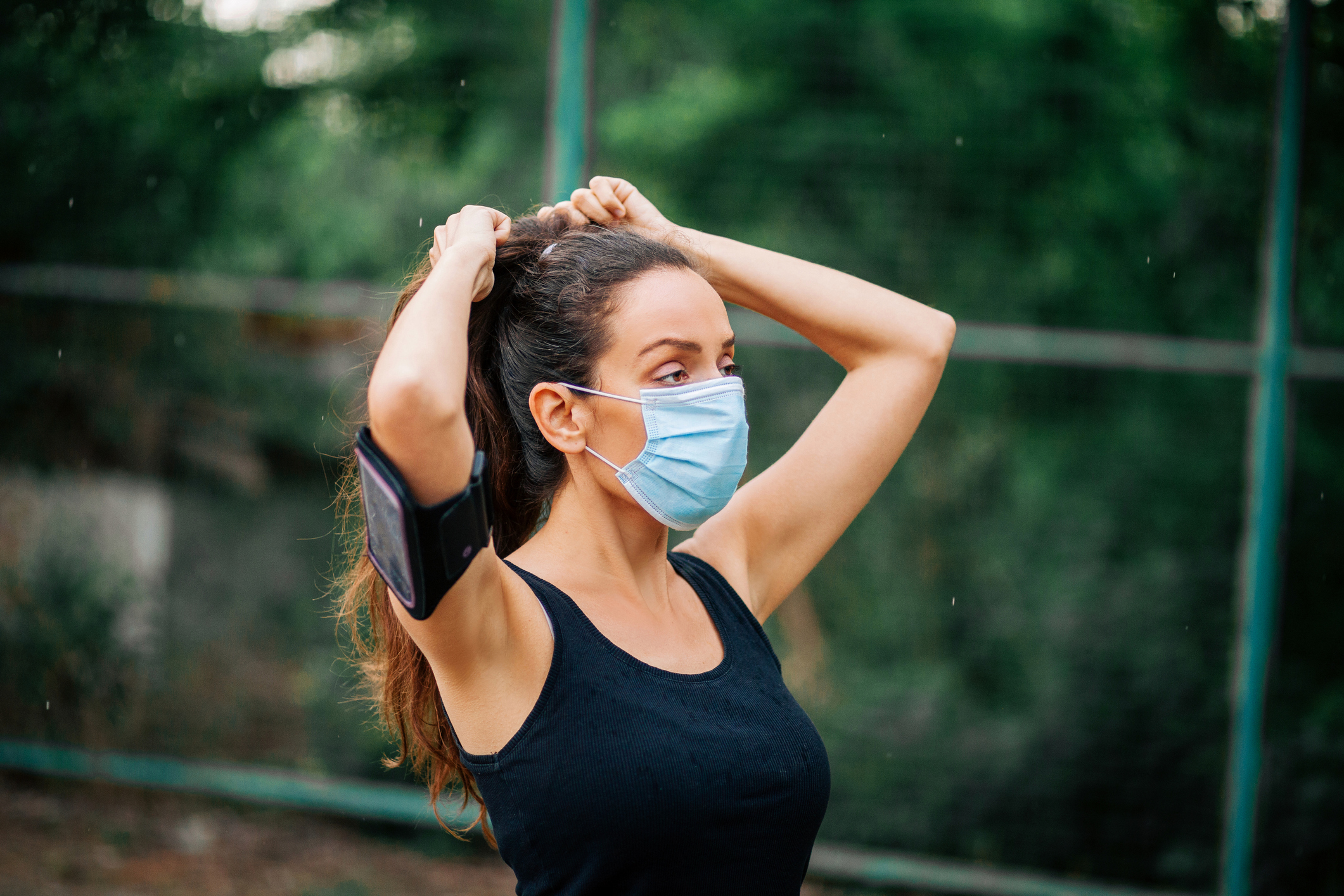 WHO guidelines suggest that masks should not be worn while exercising as they make cause breathing difficulties 