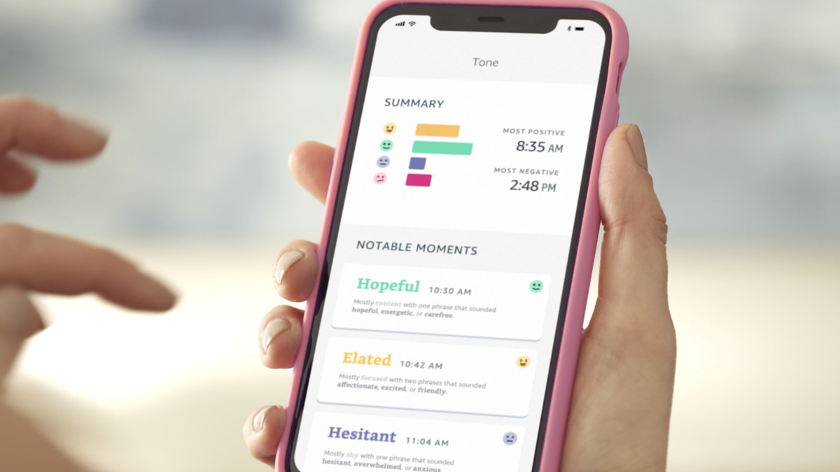 Halo listens to your voice and guesses at your emotional state