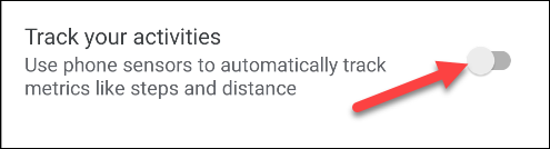 Toggle-Off the "Track Your Activities" option.
