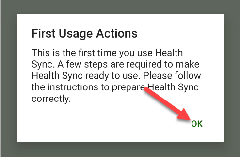 Tap "OK" in the "First Usage Actions" popup.