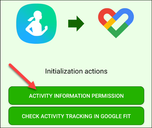 Tap "Activity Information Permission."